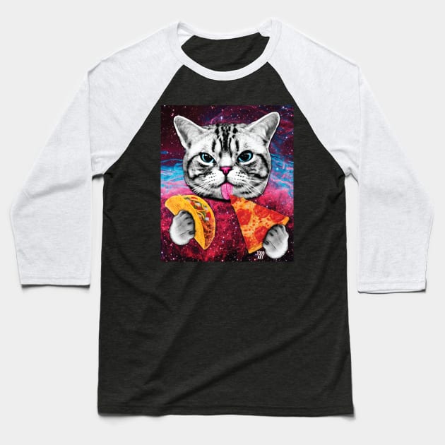 TACO CAT Baseball T-Shirt by toddgoldmanart